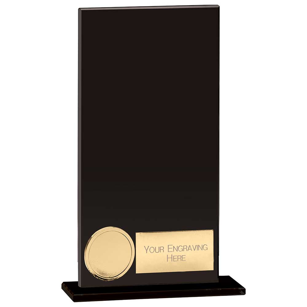 Hero Glass Award Jet Black 160mm  (5mm Thick)