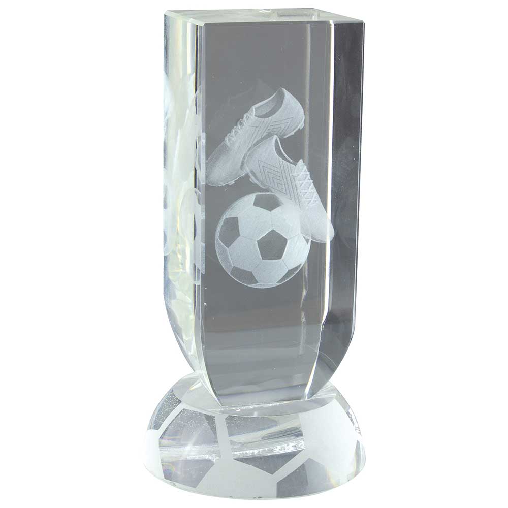 Arclight Football Crystal Award 140mm  (45mm Thick)