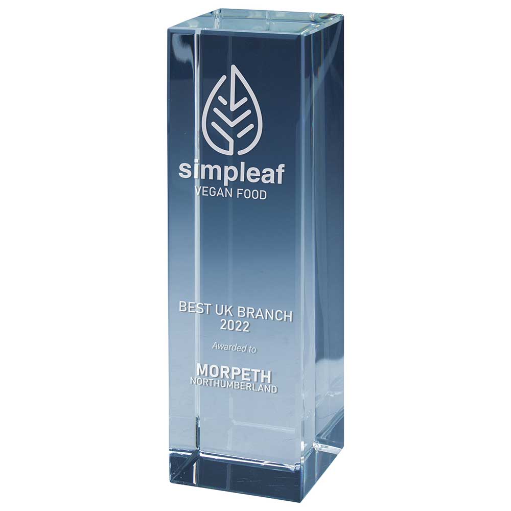 Metropolis Crystal Award 150mm  (60mm Thick)