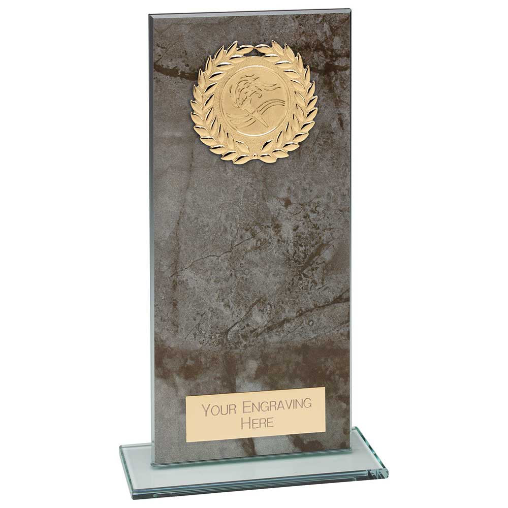 Quarry Marble Multisport Jade Glass Black 200mm