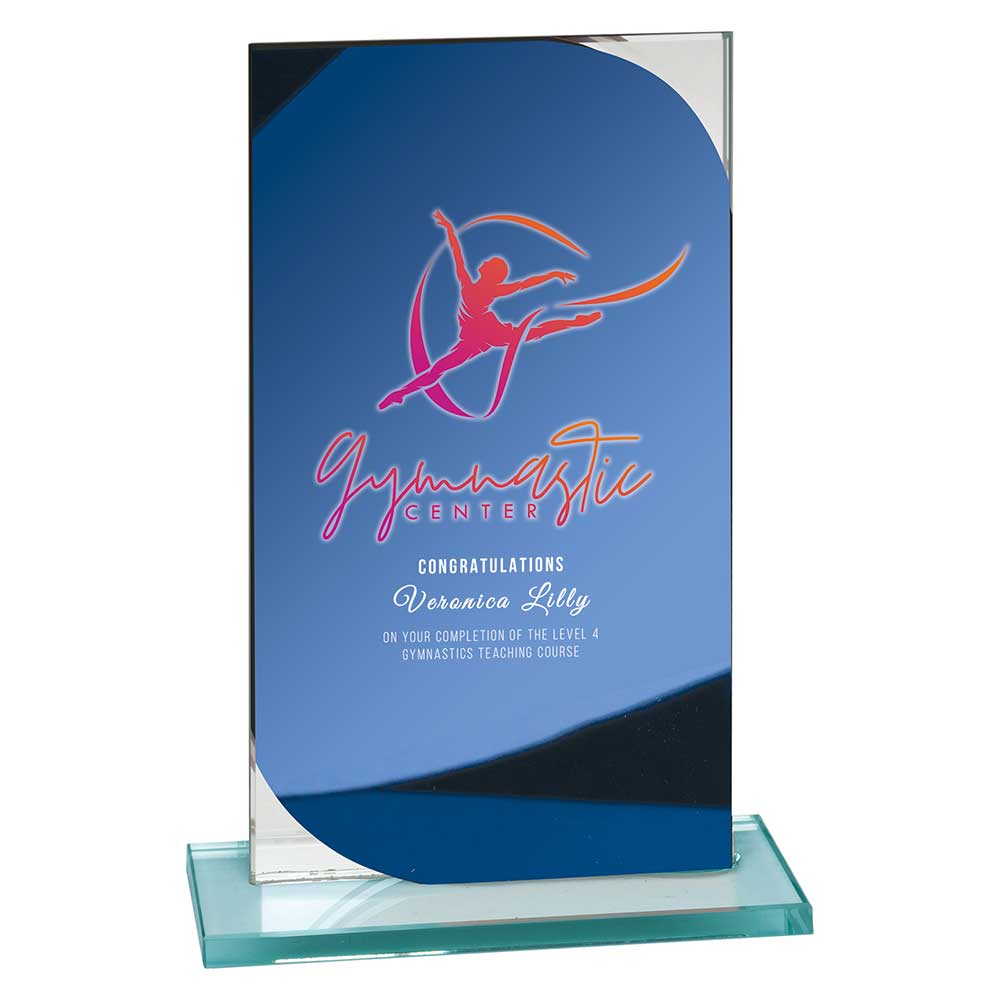 Seismic Multisport Mirror Glass Award Blue & Silver 170mm (8mm Thick)
