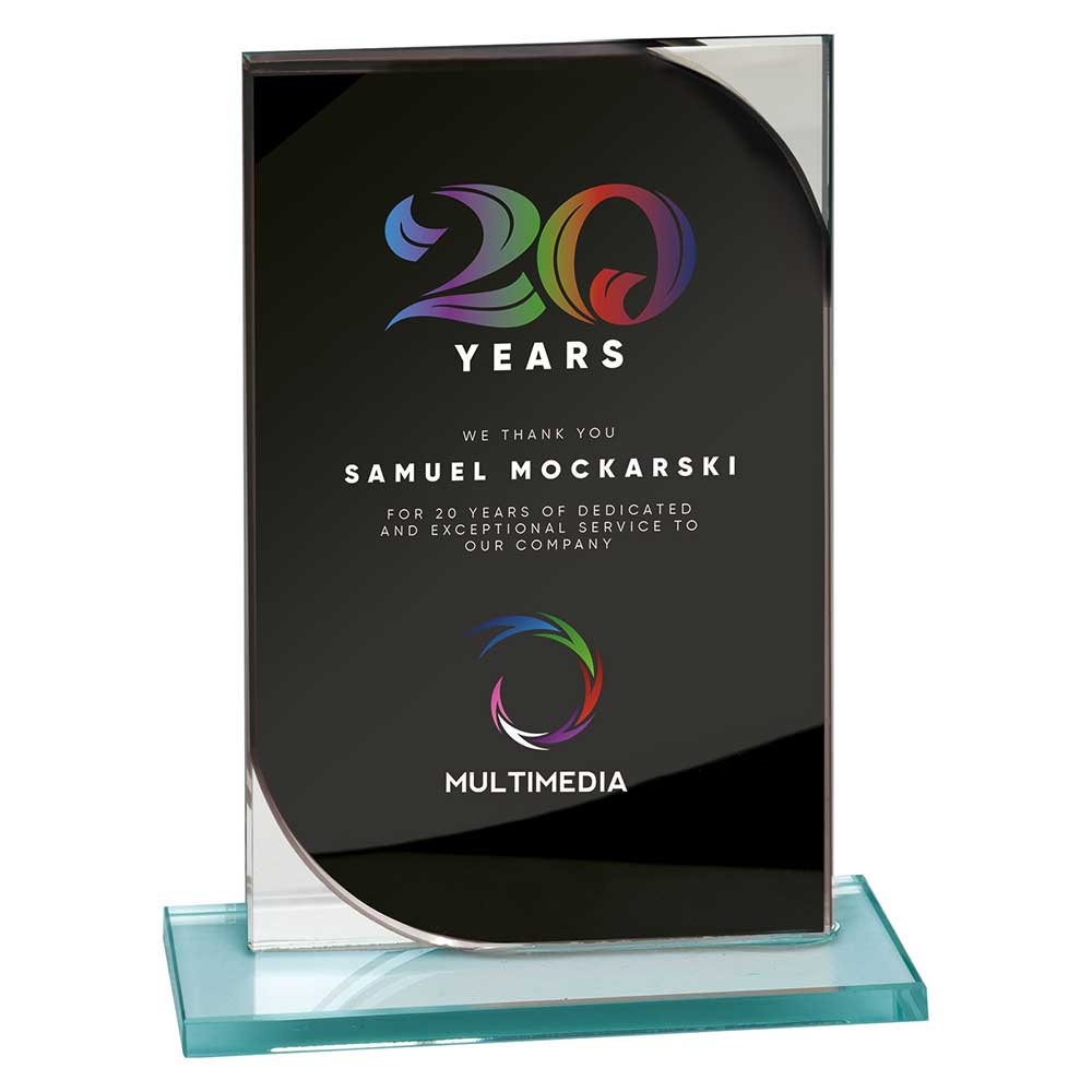 Seismic Multisport Mirror Glass Award Black & Silver 150mm (8mm Thick)