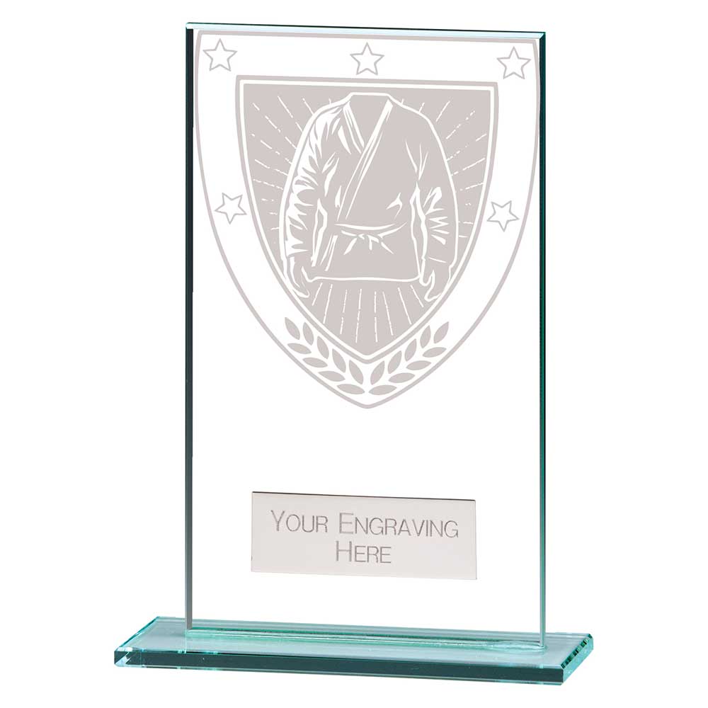 Millennium Martial Arts Jade Glass Award 140mm