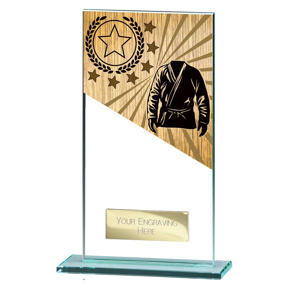 Mustang Martial Arts Jade Glass Award 160mm