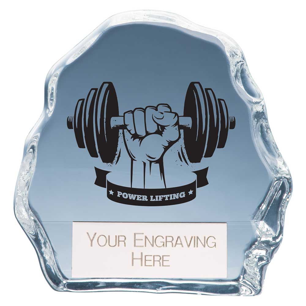Mystique Weightlifting Glass Award 75mm