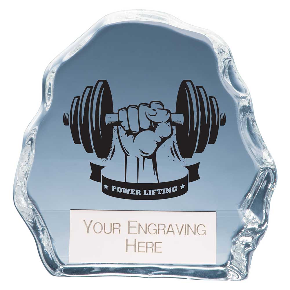 Mystique Weightlifting Glass Award 90mm