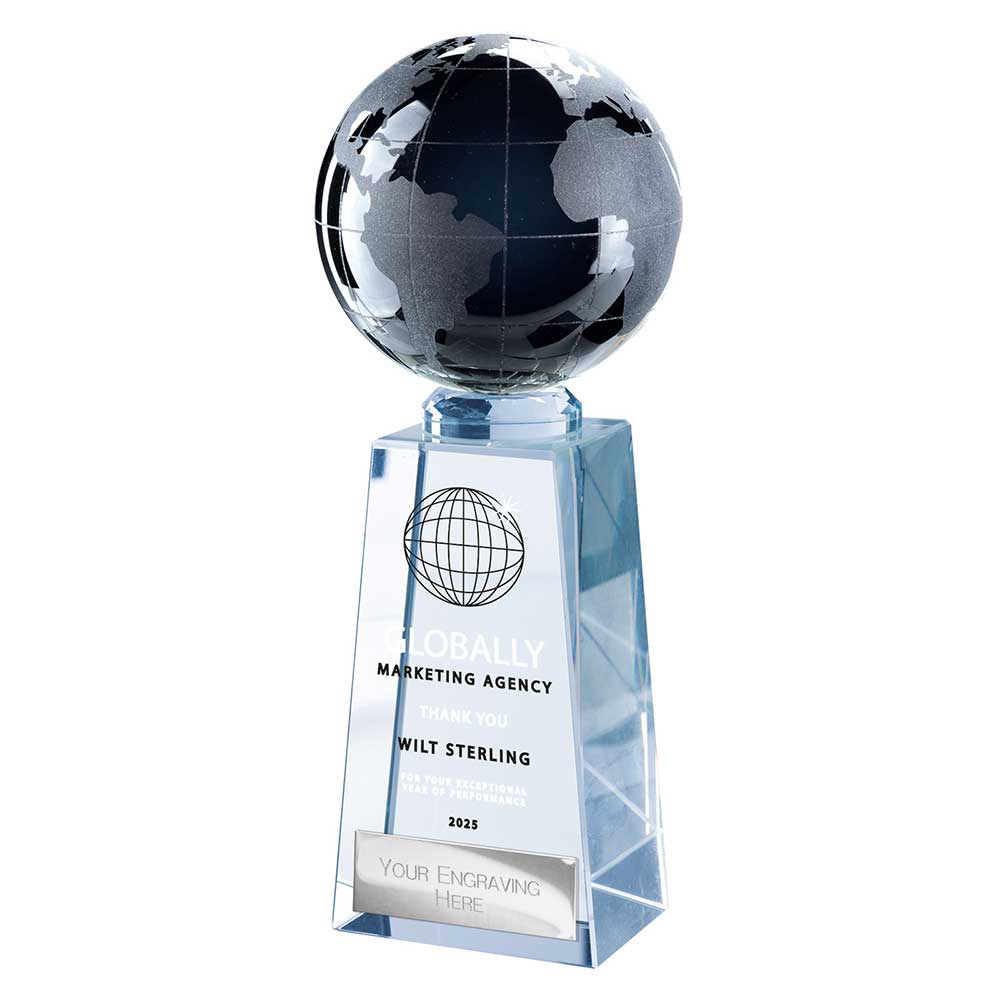 Cataclysm Globe Award Black & Clear 145mm  (40mm Thick)