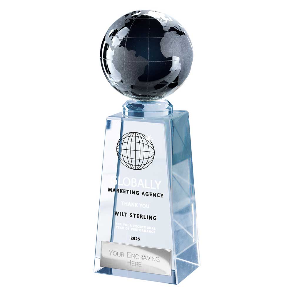 Cataclysm Globe Award Black & Clear 165mm  (40mm Thick)