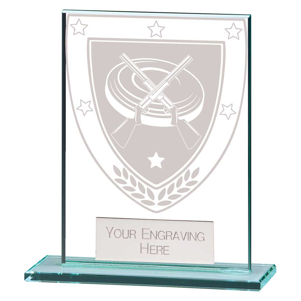 Millennium Clay Pigeon Jade Glass Award 110mm