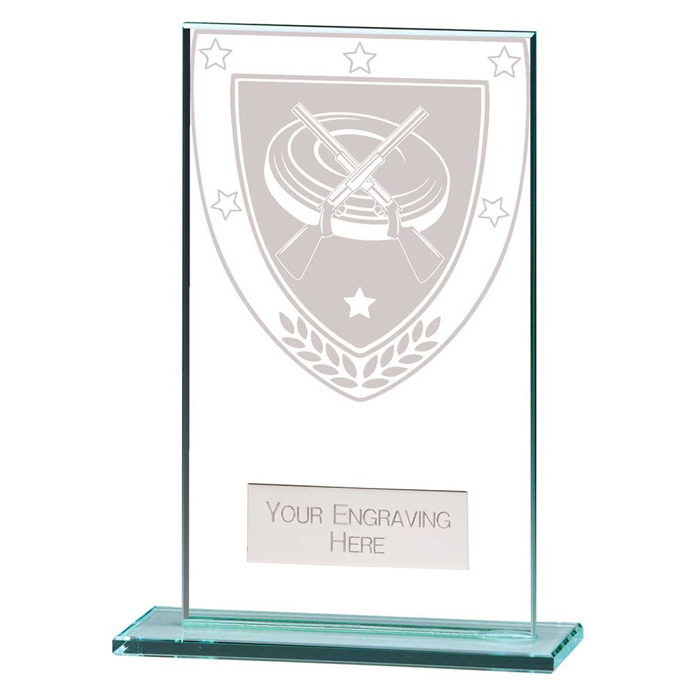 Millennium Clay Pigeon Jade Glass Award 140mm