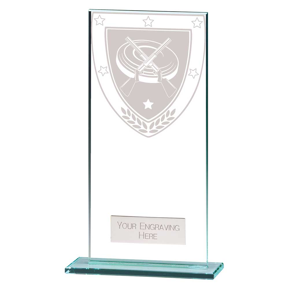 Millennium Clay Pigeon Jade Glass Award 180mm