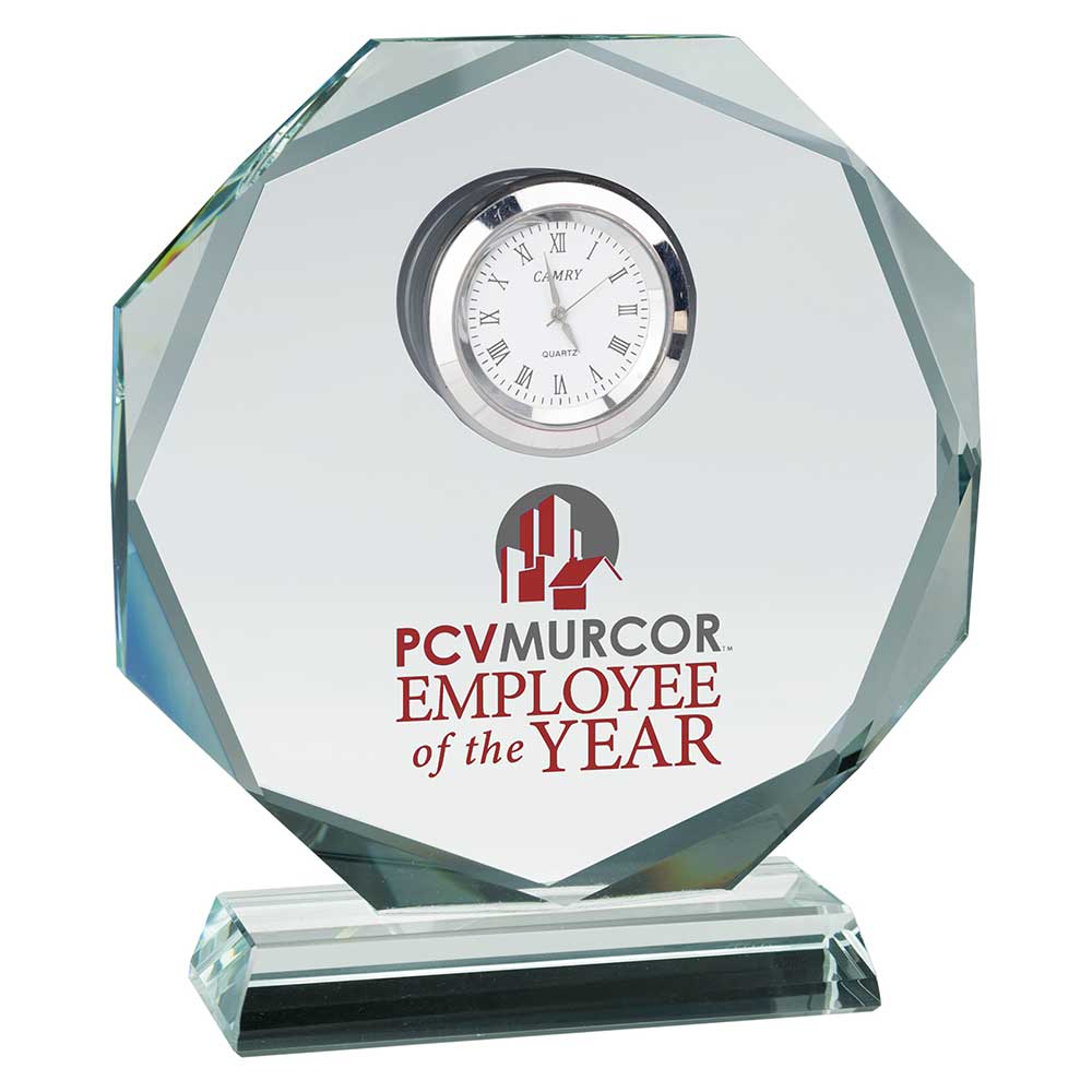 Recognition Clock Jade Award 135mm (10mm Thick)