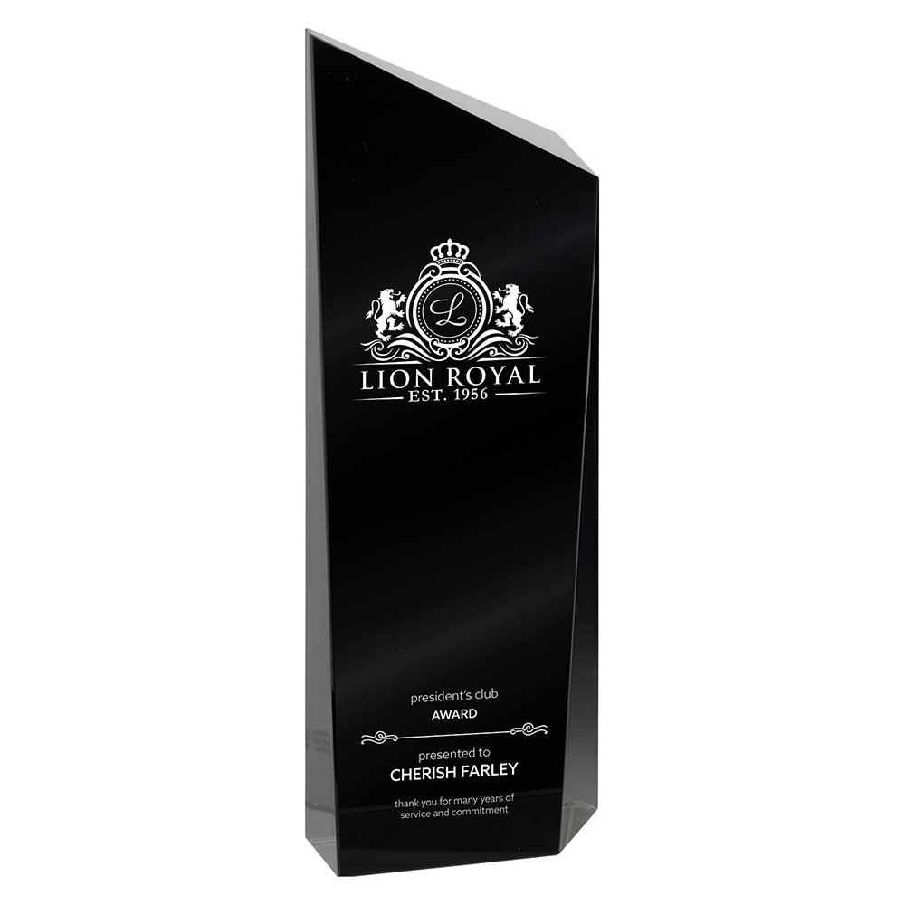 Glacier Peak Glass Award Black 250mm (35mm Thick)