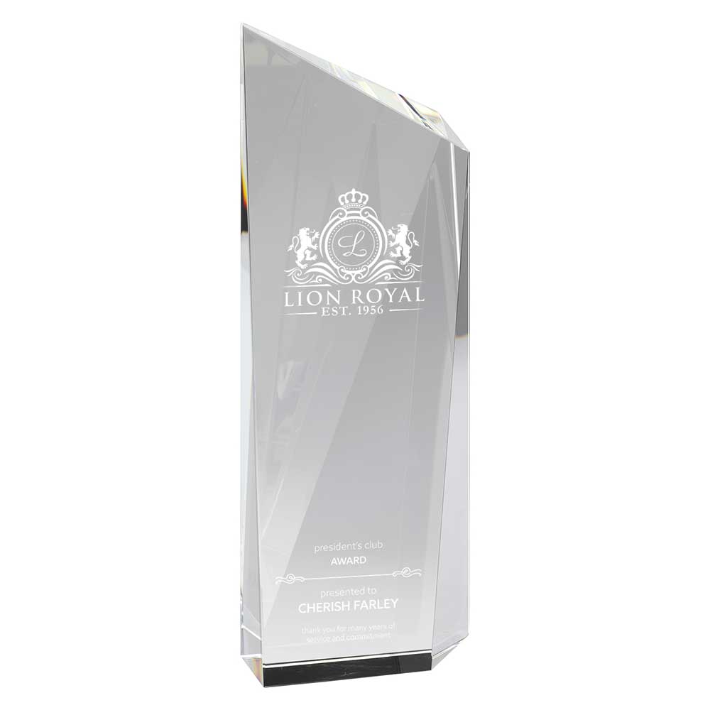 Glacier Peak Glass Award Clear 220mm (35mm Thick)