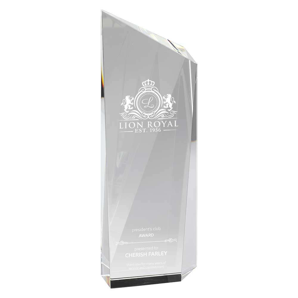Glacier Peak Glass Award Clear 250mm (35mm Thick)