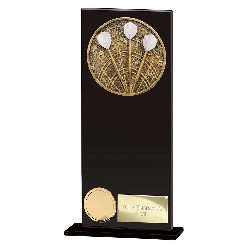 Ikon Hero Darts Glass Award Jet Black 200mm