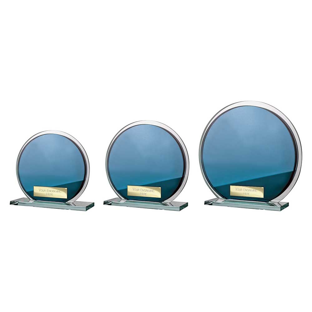 Seismic Multisport Circle Mirror Glass Blue & Silver 125mm (8mm Thick)