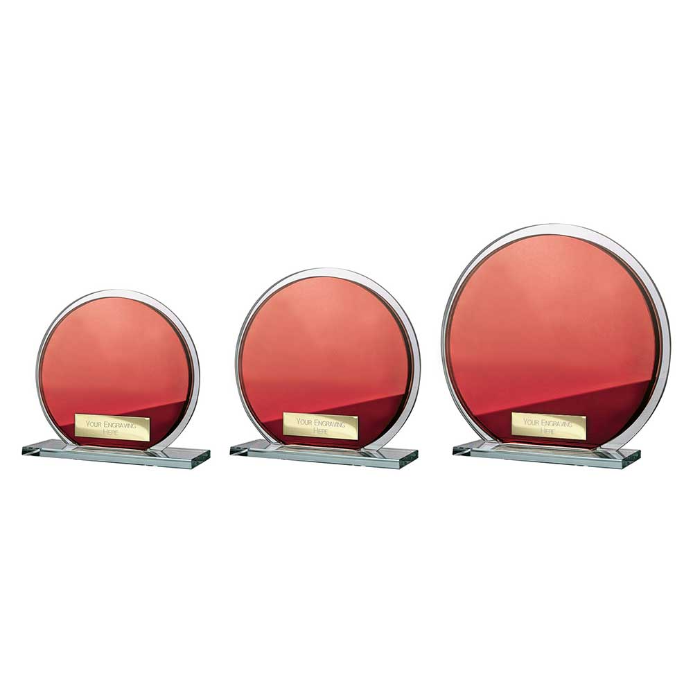 Seismic Multisport Circle Mirror Glass Red & Silver 105mm (8mm Thick)