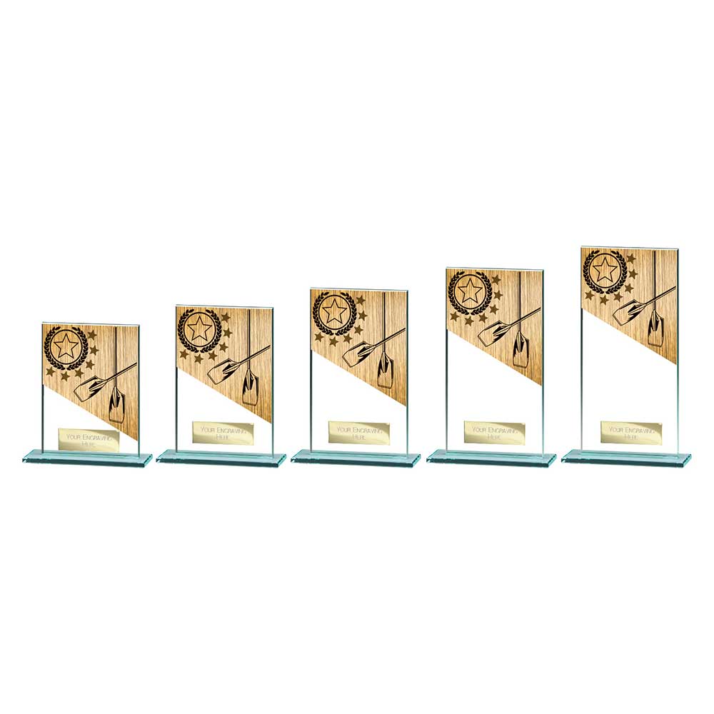 Mustang Rowing Jade Glass Award 140mm