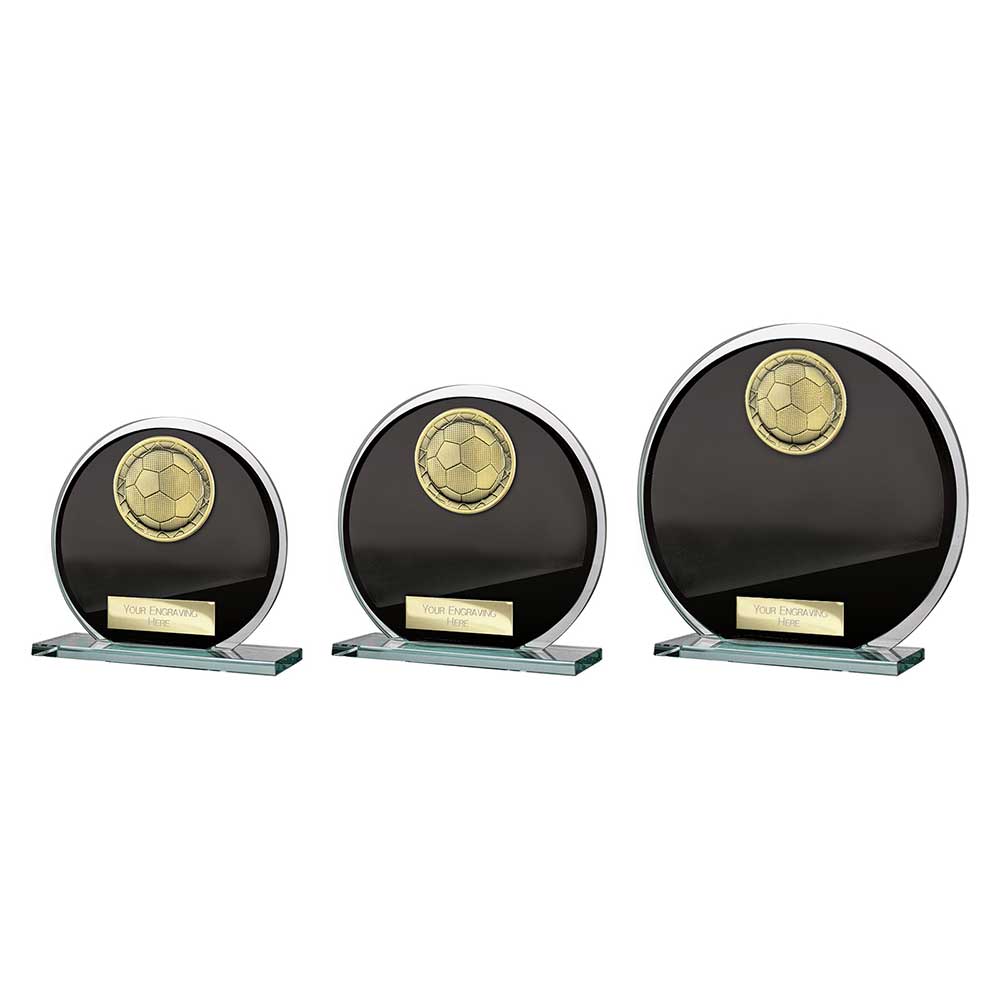 Seismic Superstar Football Circle Plaque Black & Silver 105mm