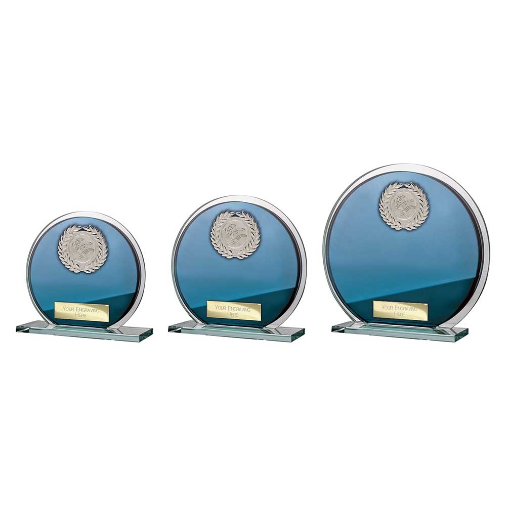 Seismic Multisport Circle Plaque Blue & Silver 125mm