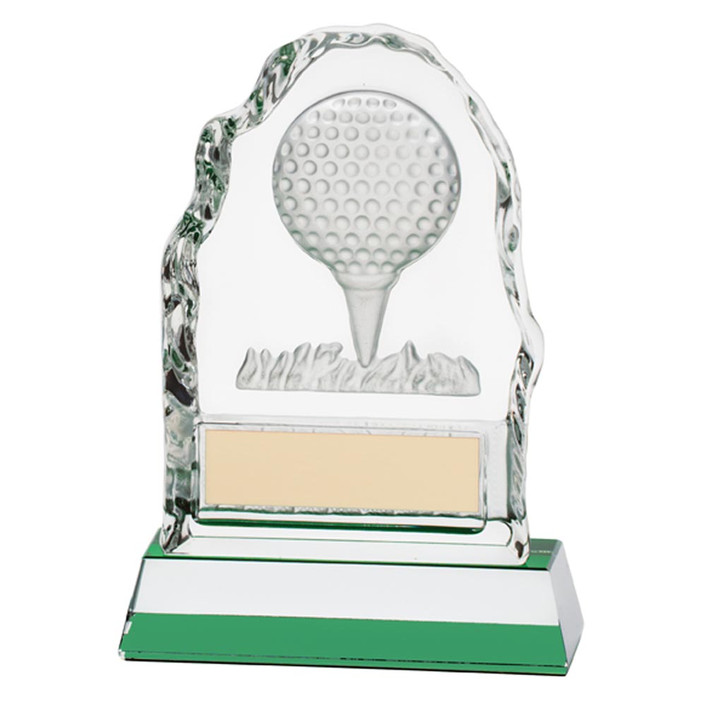 Challenger Golf Ball Glass Award 130mm  (35mm Thick)