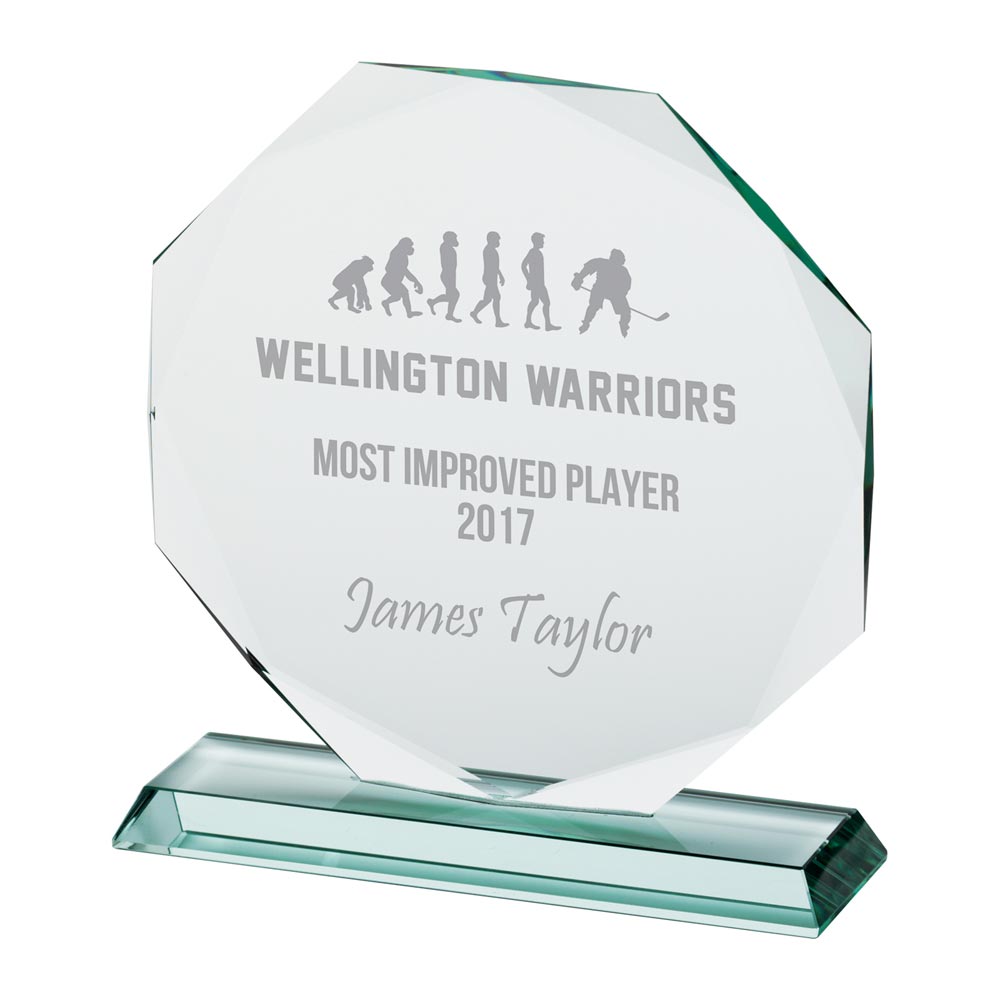 Jade Recognition Glass Award 200mm  (12mm Thick)