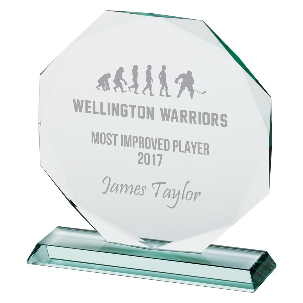 Jade Recognition Glass Award 215mm  (12mm Thick)