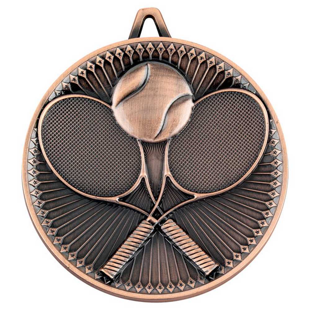 TENNIS DELUXE MEDAL BRONZE - 2.35in