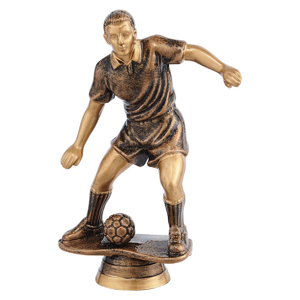 Breakaway Football Plastic Figure Antique Bronze & Gold 95mm