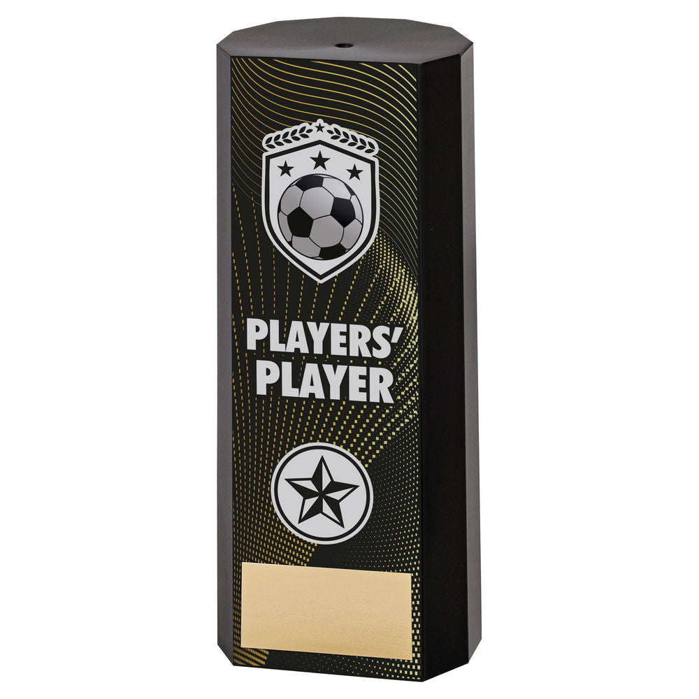 BLACK PLASTIC FILLED COLUMN FOOTBALL PLAYERS PLAYER (1in CEN) - 6in
