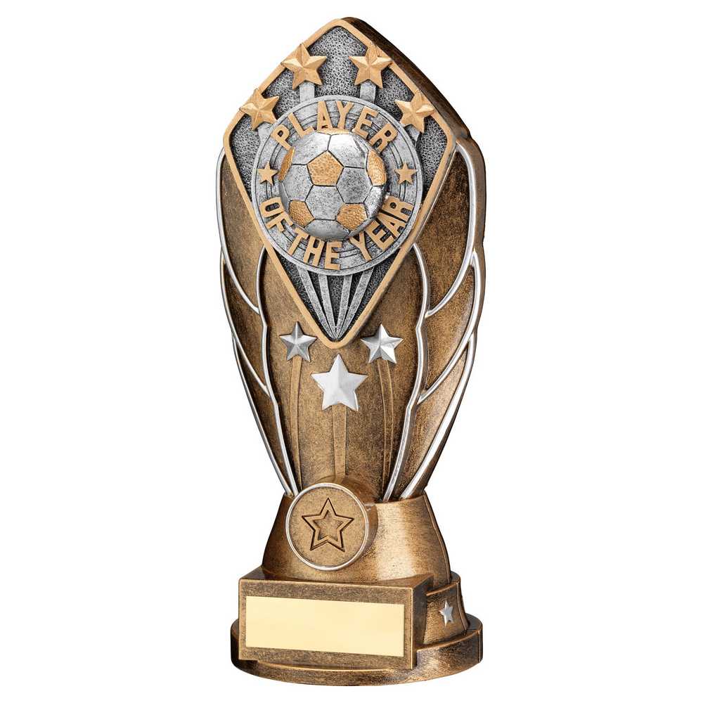 BRZ/SILV DIAMOND COLUMN + 'PLAYER OF THE YEAR' DISC & PLATE (1in CEN) - 6.75in