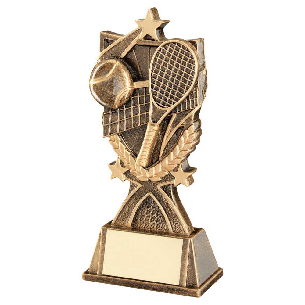 BRZ/GOLD TENNIS '3 STAR WREATH' SERIES WITH PLATE - 5.5in