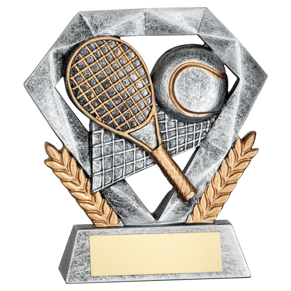 PEW/GOLD TENNIS MINI DIAMOND WITH PLATE - 4in