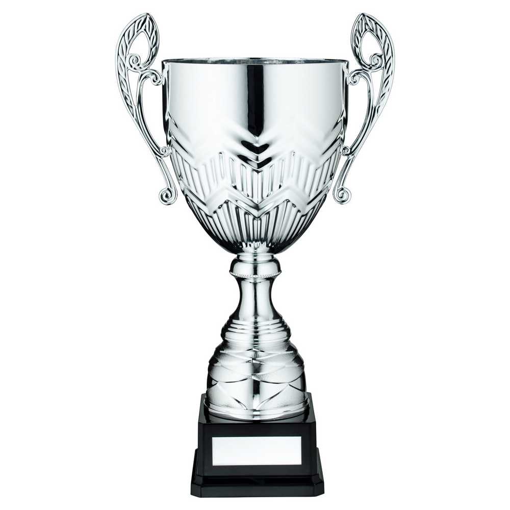 SILVER BULLET BOWL WITH HANDLES ASSEMBLED TROPHY AND PLATE - 12.5in
