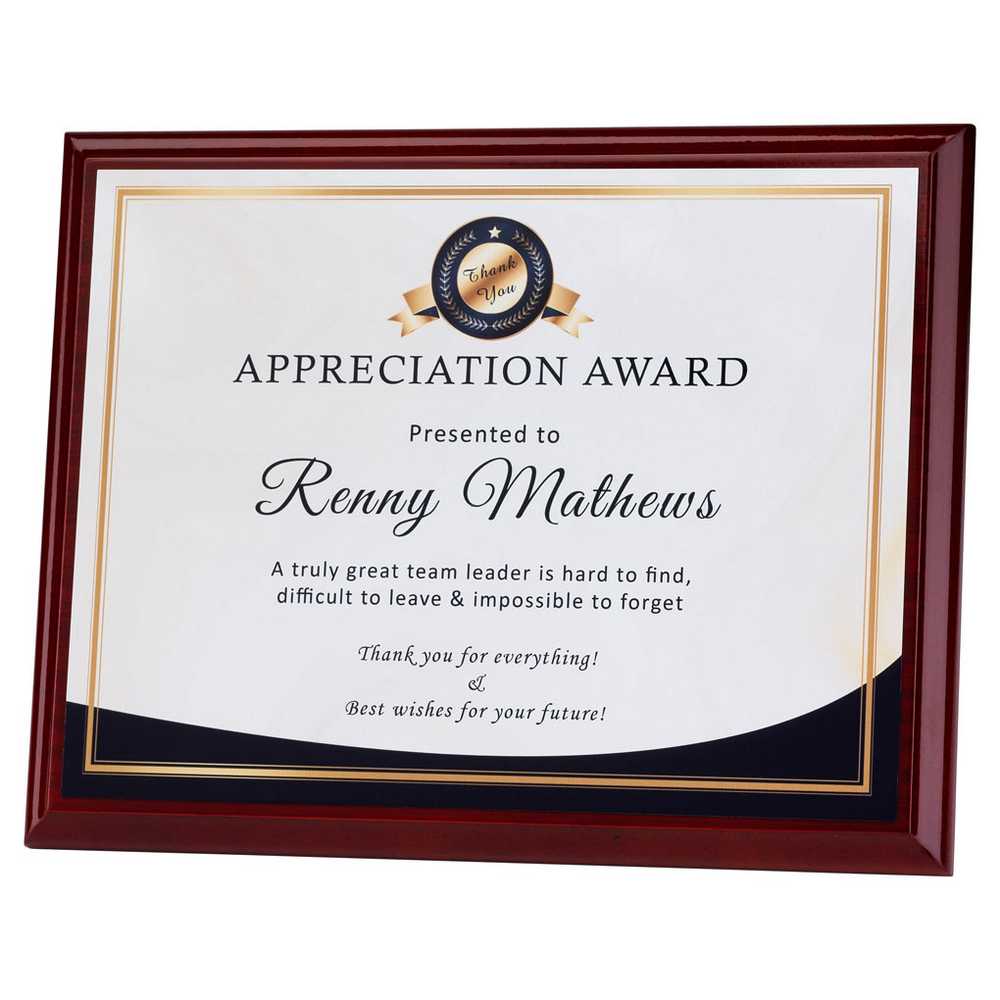 ROSEWOOD PLAQUE WITH WHITE SUBLIMATION FRONT (LANDSCAPE) - 5 x 7in