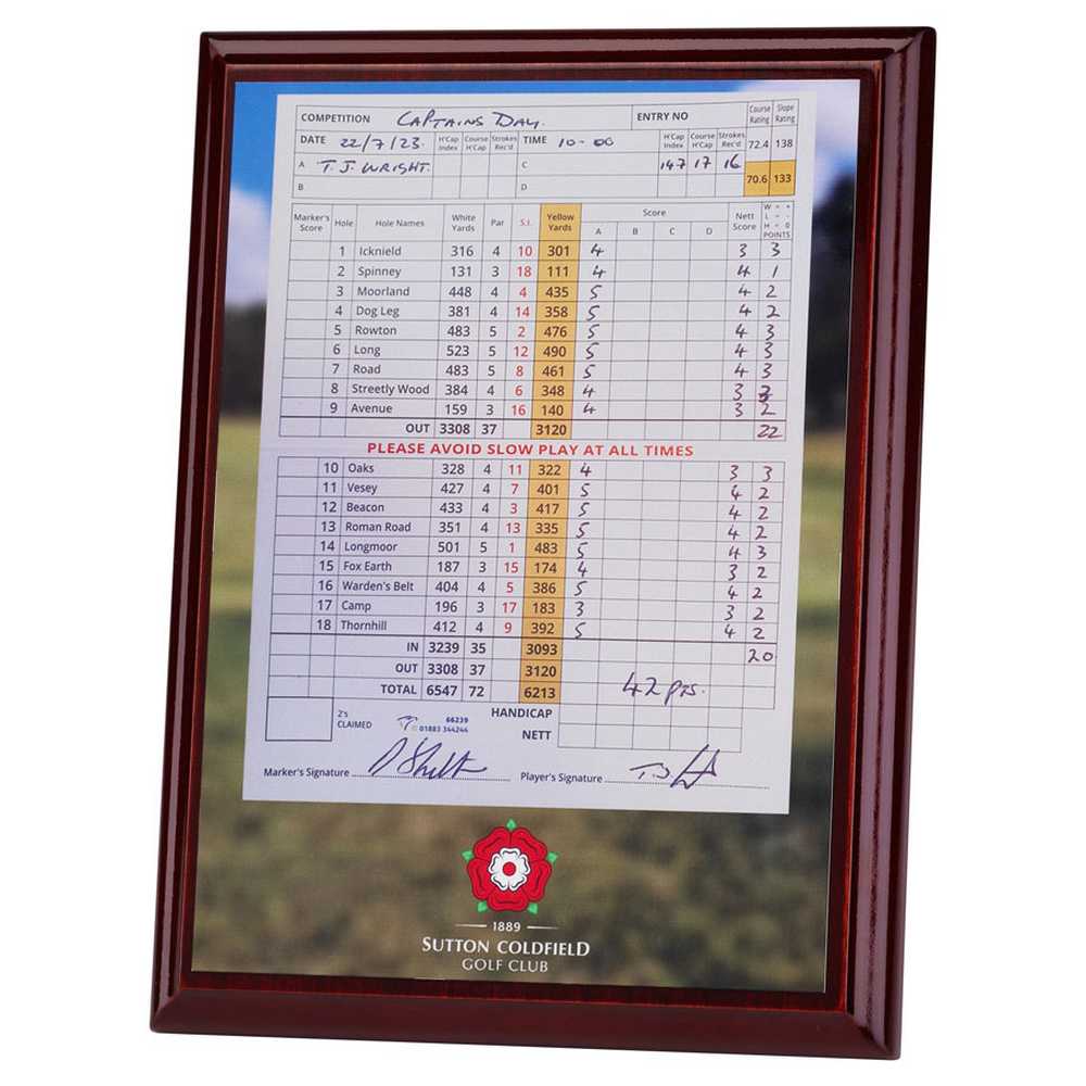ROSEWOOD PLAQUE WITH WHITE SUBLIMATION FRONT (PORTRAIT) - 9 x 12in