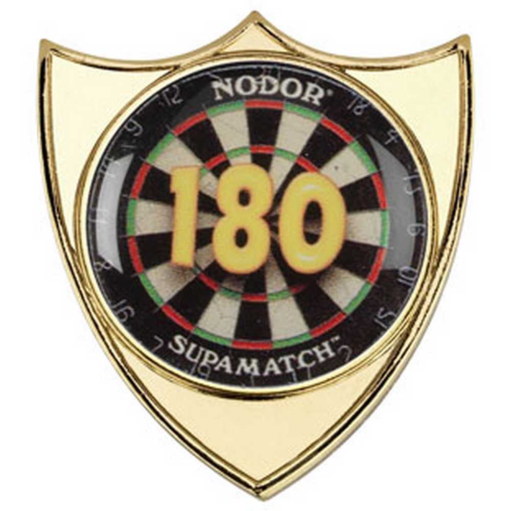 DARTS '180' METAL SHIELD BADGE - 1.5in