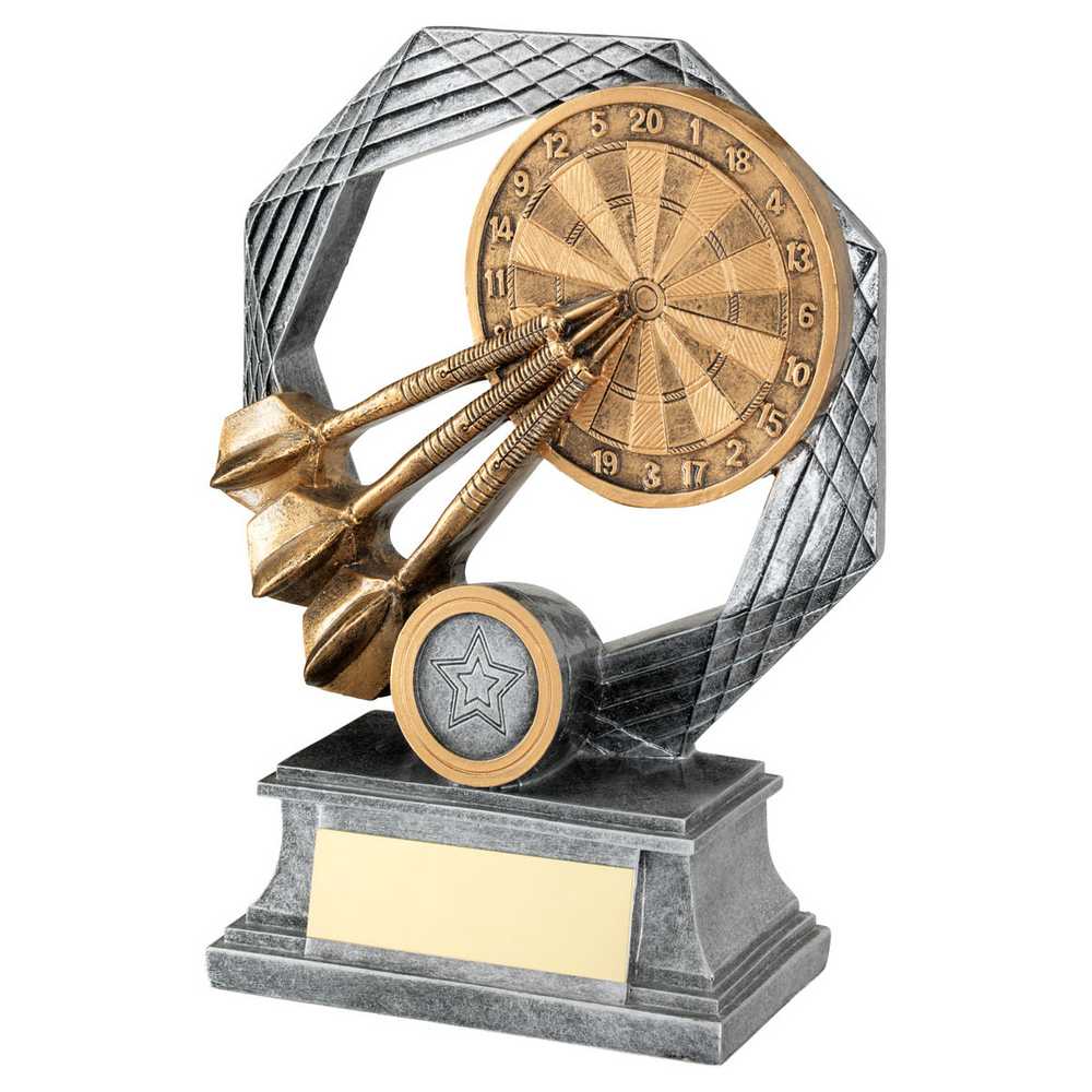 BRZ/GOLD/PEW DARTS OCTAGON SERIES WITH CENTRE (1in CENTRE) - 7in