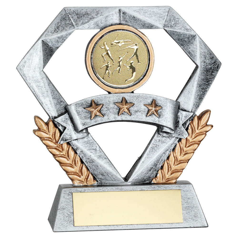 PEW/GOLD GENERIC MINI DIAMOND WITH ATHLETICS INSERT &  PLATE - 4in