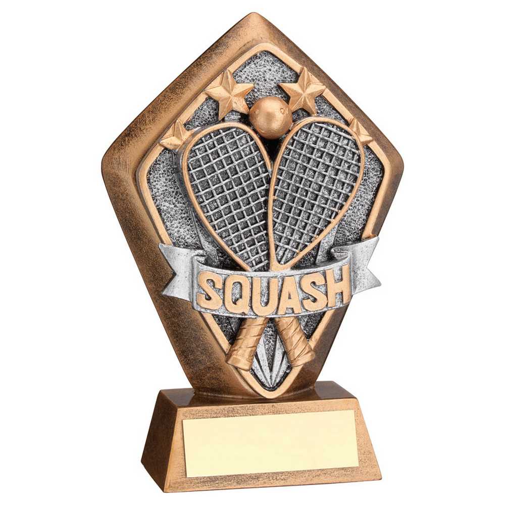 BRZ/GOLD DIAMOND HOLDER WITH 'SQUASH' DISC WITH PLATE - 5.25in