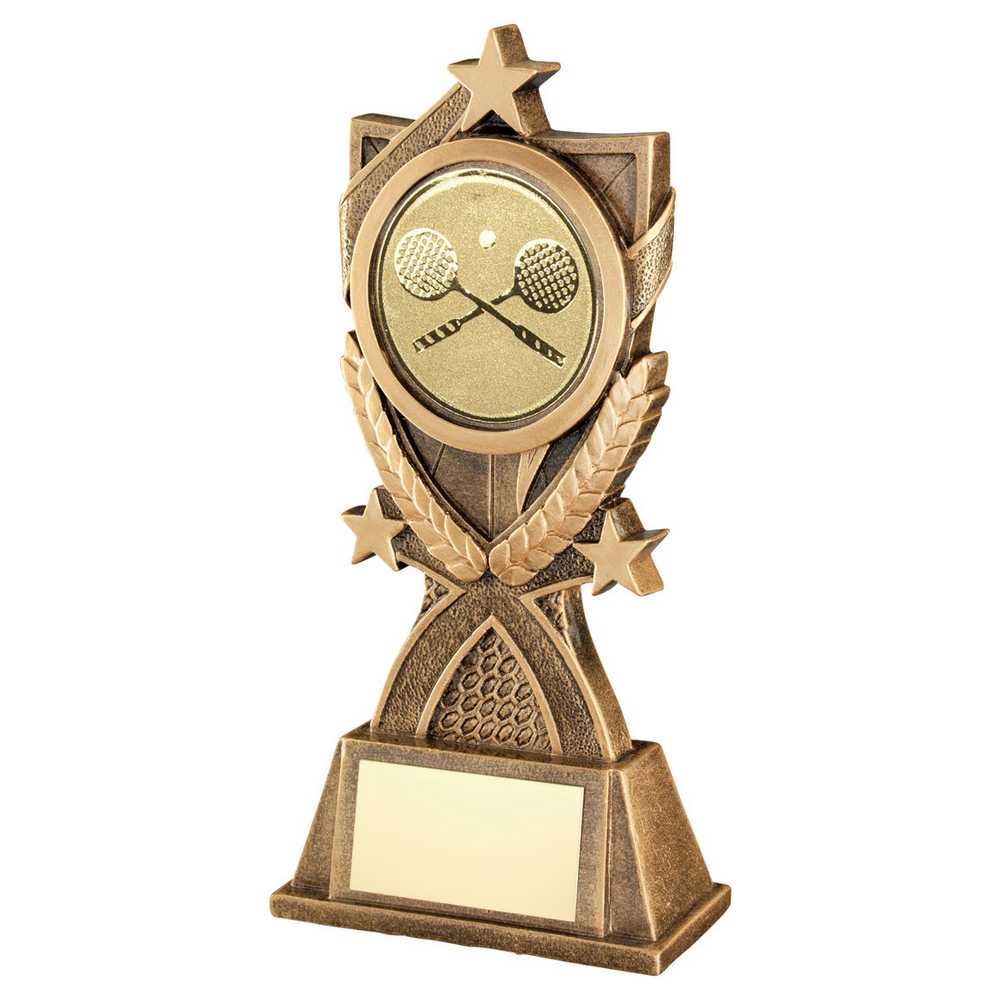 BRZ/GOLD '3 STAR WREATH' SERIES WITH SQUASH INSERT AND PLATE - 8in