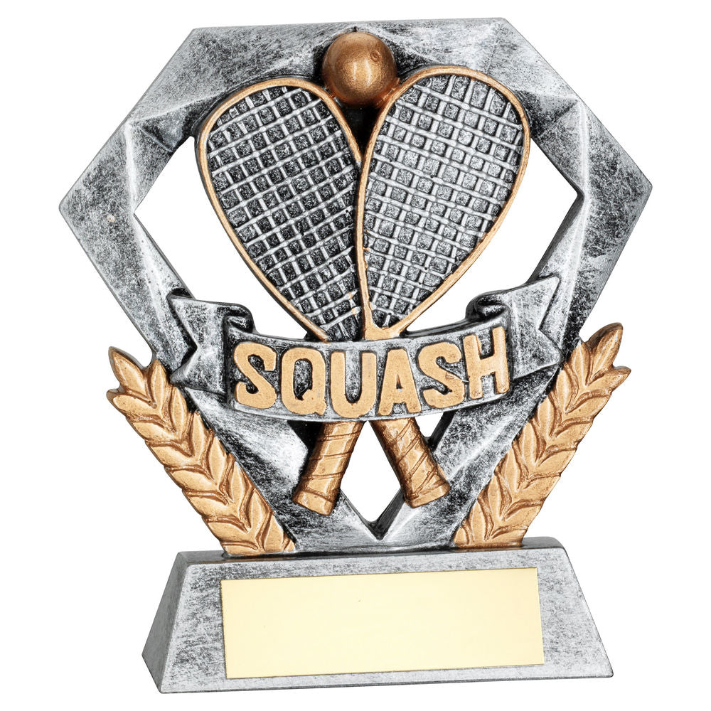 PEW/GOLD SQUASH MINI DIAMOND WITH PLATE - 4in