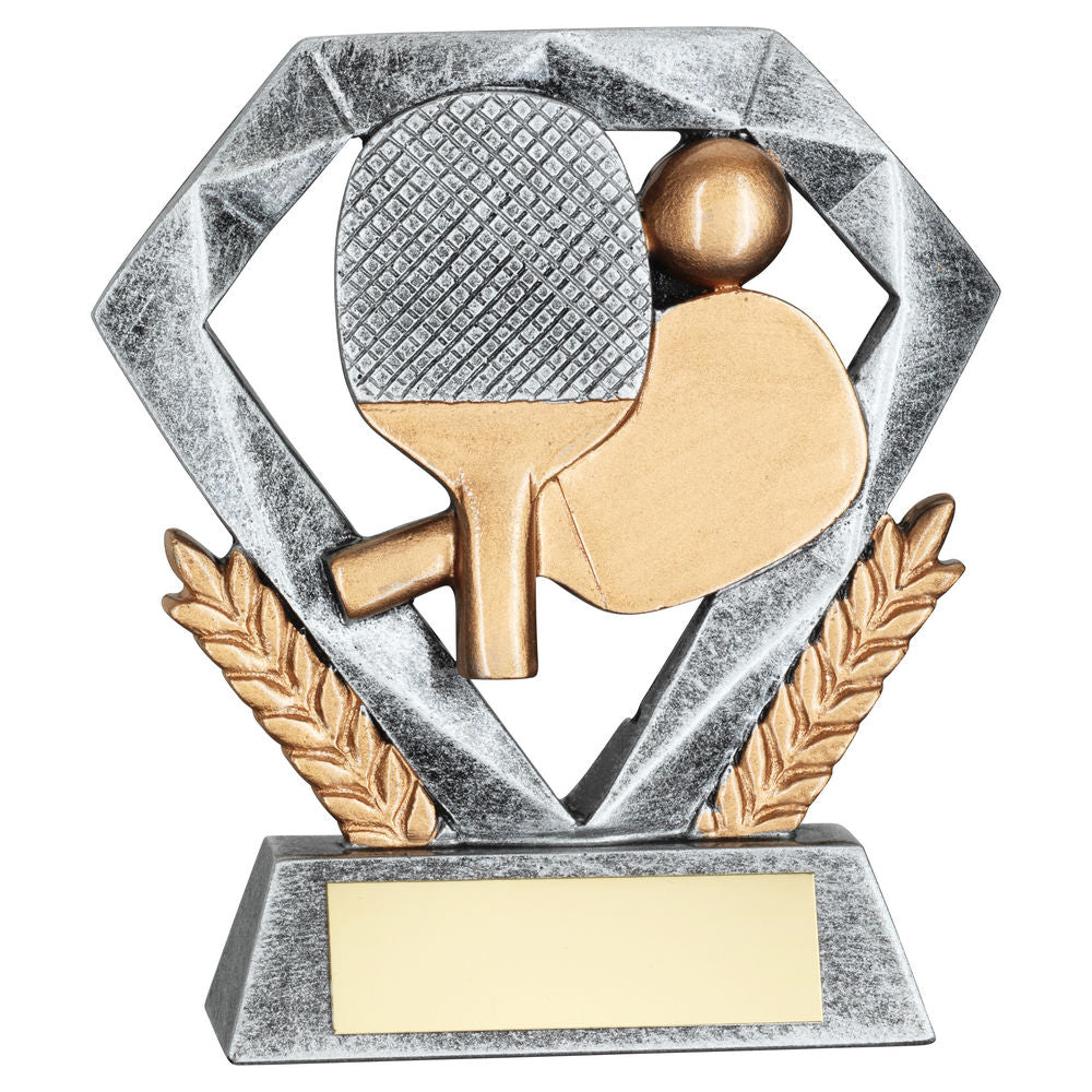 PEW/GOLD TABLE TENNIS MINI DIAMOND WITH PLATE - 4in