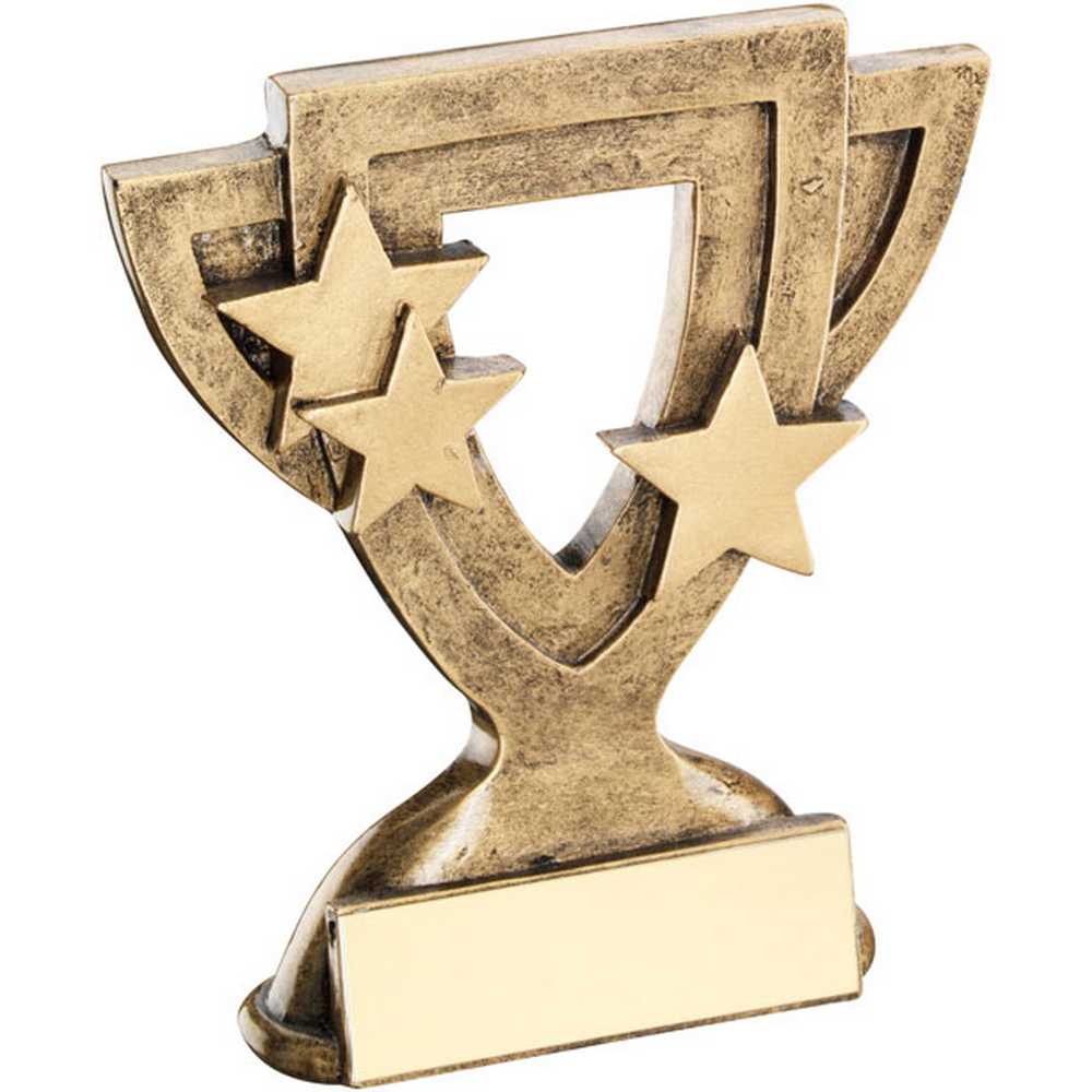 BRZ/GOLD GENERIC MINI CUP WITH PLATE - 3.75in