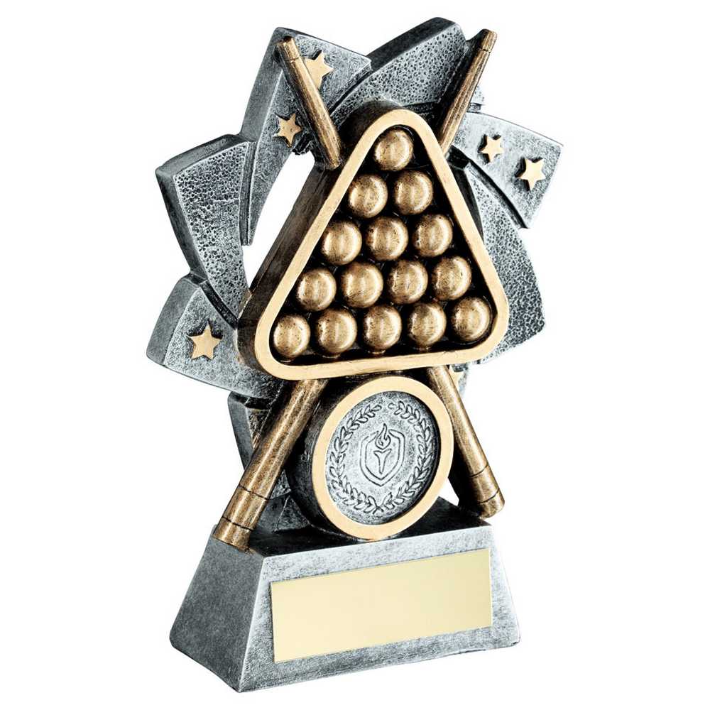 PEW/GOLD POOL/SNOOKER STAR SPIRAL WITH PLATE (1in CENTRE) - 5in