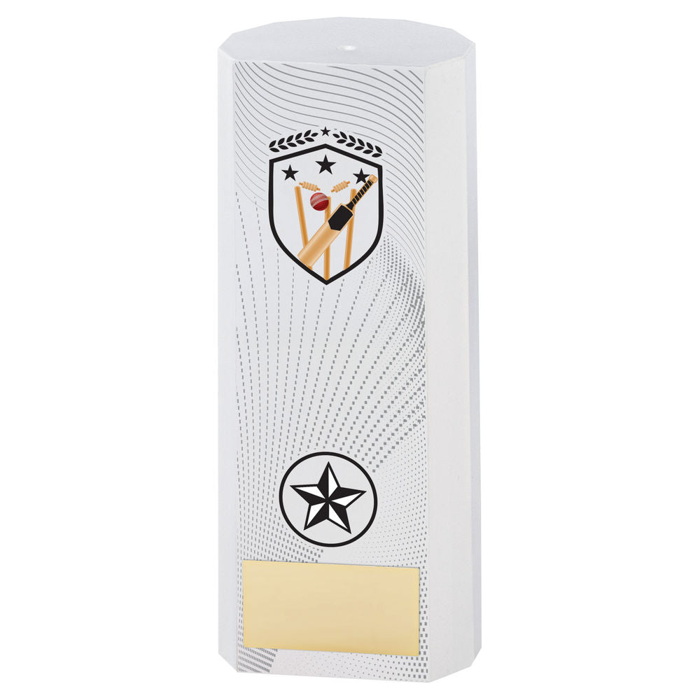 WHITE PLASTIC FILLED COLUMN CRICKET (1in CEN) - 8.25in