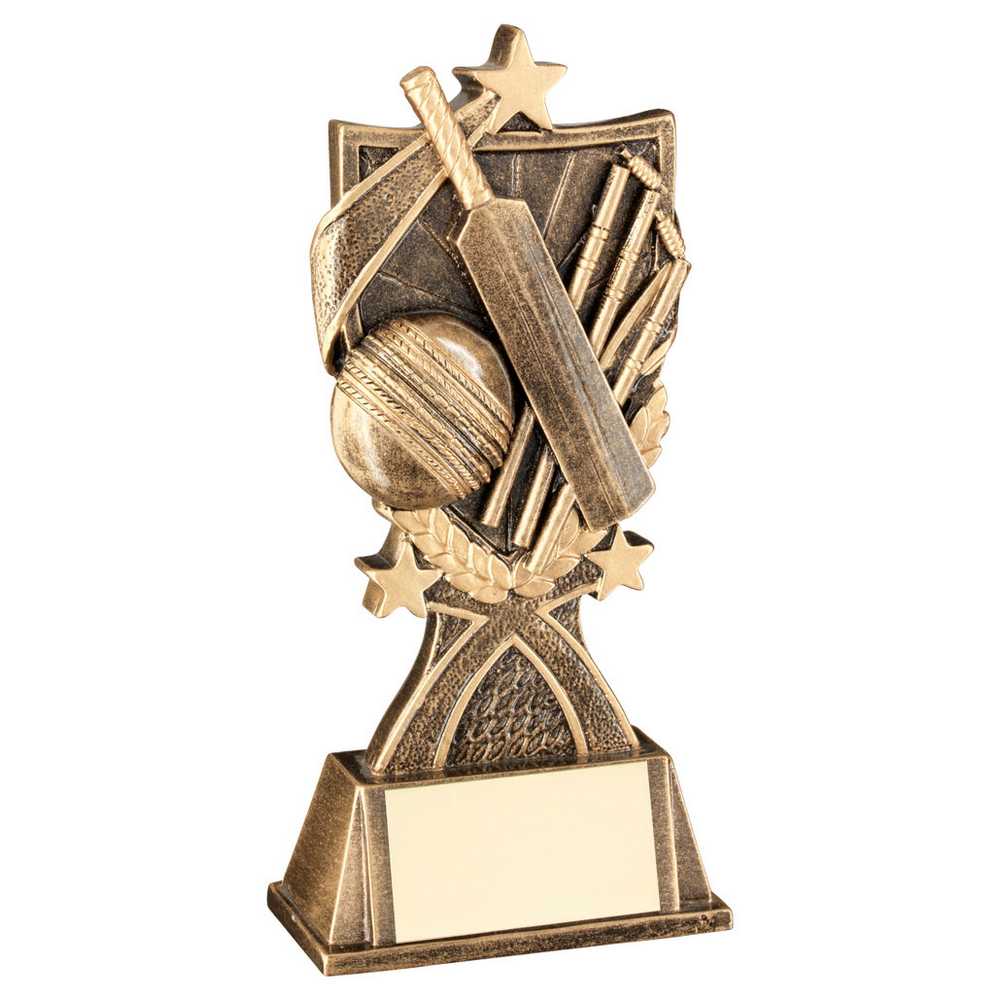 BRZ/GOLD CRICKET '3 STAR WREATH' SERIES WITH PLATE - 7.25in