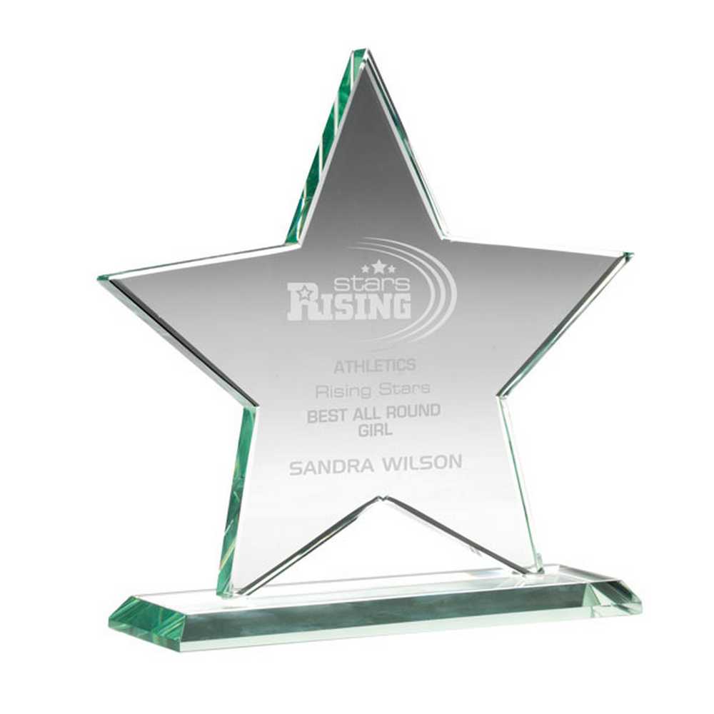 JADE GLASS STAR (10mm THICK) - 6.25in