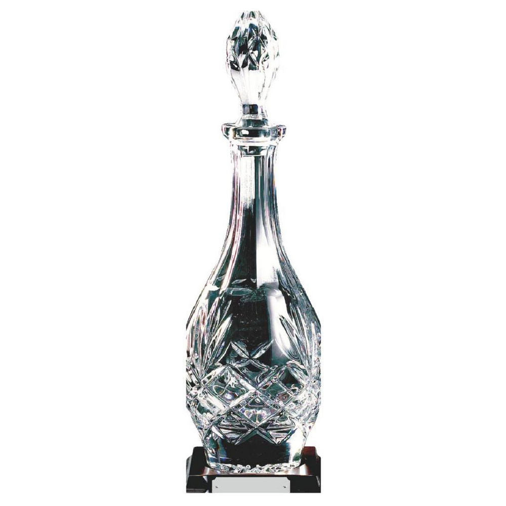 Crystal Wine Decanter on Wood Stand 370mm